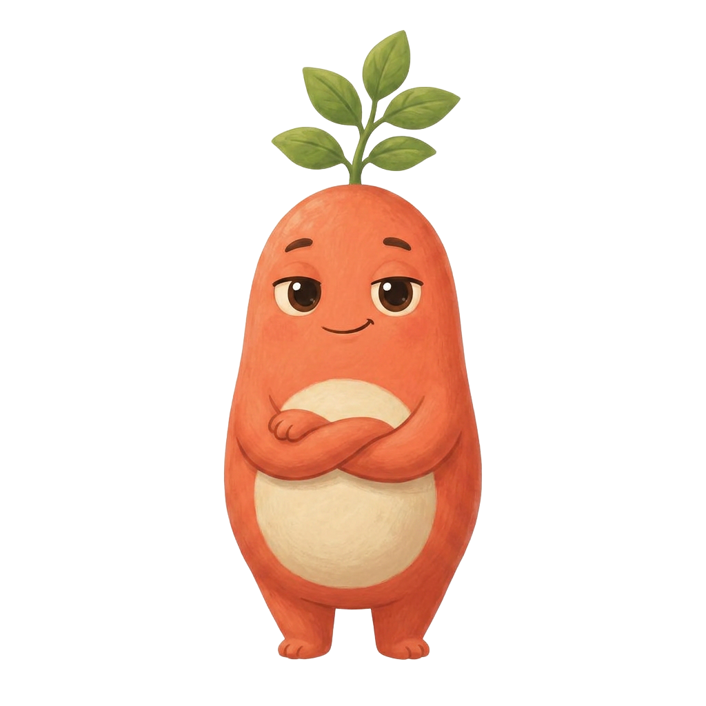 Pip stage 4 — grown, calm, arms folded